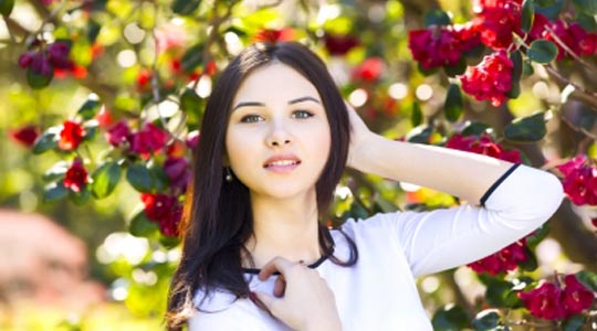 Girl with long hair