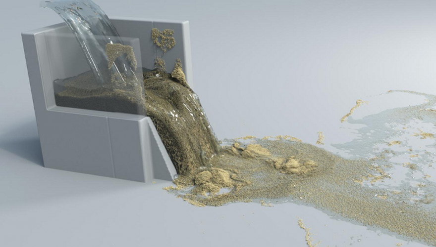 Multi-Species Simulation of Porous Sand and Water Mixtures