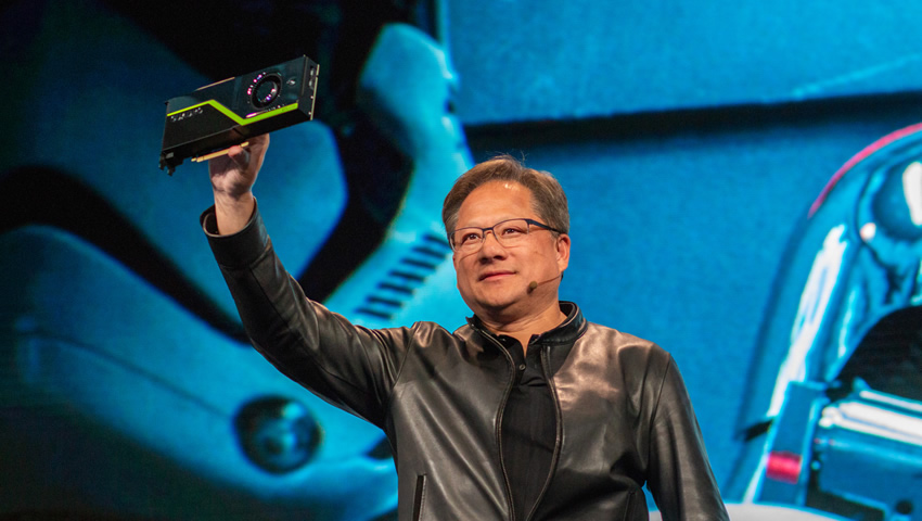 Image: Nvidia CEO Jensen Huang introduces the world to the Turing GPU Quadro RTX 8000 at SIGGRAPH 2018 in Vancouver.