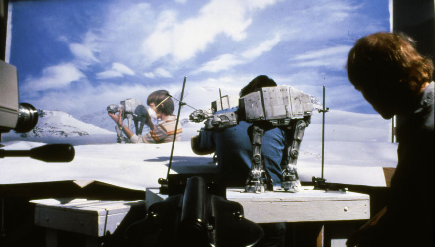 Models used in the battle on Hoth in Star Wars Episode V